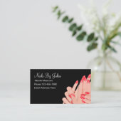 Nägel Handgriff und Nägel Visitenkarte (Stehend Vorderseite)