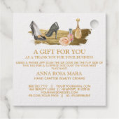 *~* Nägel Heels Barcode QR Code Danke, Geschenkmar Geschenkanhänger (Rückseite)