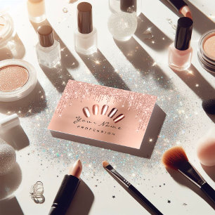 Nagel-Kunst-Glitzer-dünne rosa Visitenkarte