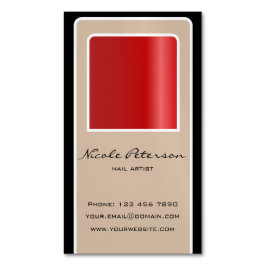 Nagel-Künstler - Magnetkarte des roten Nagels Magnetische Visitenkarte
