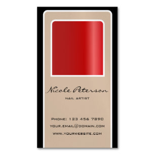 Nagel-Künstler - Magnetkarte des roten Nagels Magnetische Visitenkarte