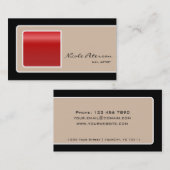Nagel-Künstler - roter Nagel Visitenkarte (Vorne/Hinten)