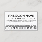 Nägel, Loyalitätskarte Treuekarte (Rückseite)