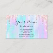 Nägel Makeup Holograph Tropfen Kiss Lips leuchten Visitenkarte (Rückseite)