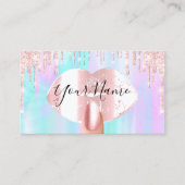 Nägel Makeup Holograph Tropfen Kiss Lips leuchten Visitenkarte (Vorderseite)