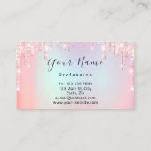 Nägel Manicure Makeup Artist Rose Tropfen Rodelbah Visitenkarte (Rückseite)