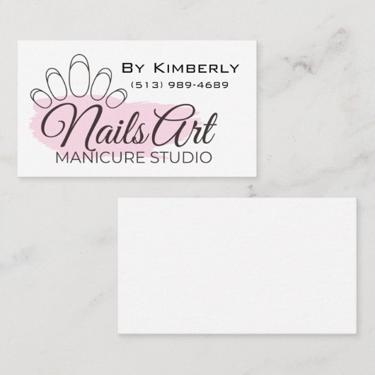 Nägel Manicure Visitenkarte (Vorne/Hinten)