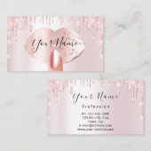 Nägel Maniküre Makeup Artist Rose Tropfen Pinselsp Visitenkarte (Vorne/Hinten)