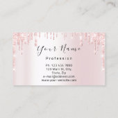 Nägel Maniküre Makeup Artist Rose Tropfen Pinselsp Visitenkarte (Rückseite)