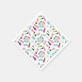 Nägel Maniküre Pediküre Mani Pedi Mädchen Geburtst Serviette (Ecke)