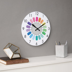 Nägel Maniküre Pediküre Schönheitssalon Spa Große Wanduhr