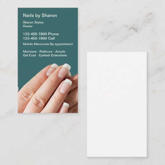 Nagel-Maniküre-Visitenkarten Visitenkarte (Vorne/Hinten)