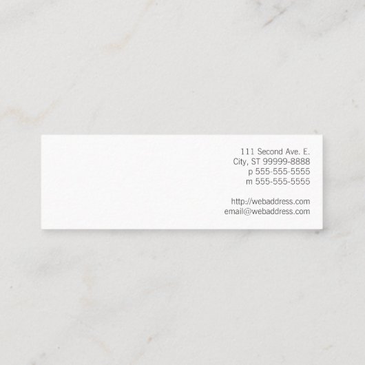 Nägel Mini Visitenkarte (Rückseite)