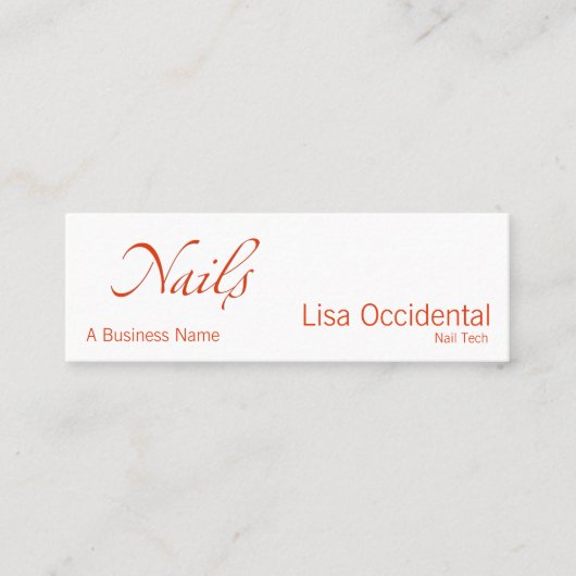 Nägel Mini Visitenkarte (Vorderseite)