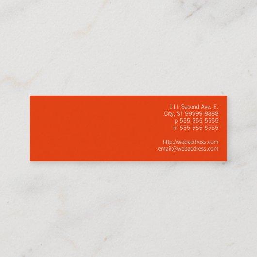 Nägel Mini Visitenkarte (Rückseite)