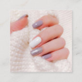 Nägel nach Foto Quadratische Visitenkarte (Rückseite)