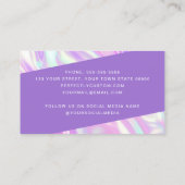 Nägel nach Namen lila Pasten Visitenkarte (Rückseite)