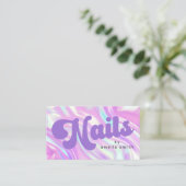 Nägel nach Namen lila Pasten Visitenkarte (Stehend Vorderseite)
