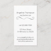 Nagel Polnische Flasche Grau Visitenkarte (Rückseite)