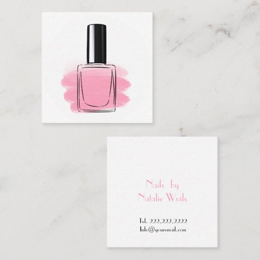 Nägel Quadratische Visitenkarte (Vorne/Hinten)