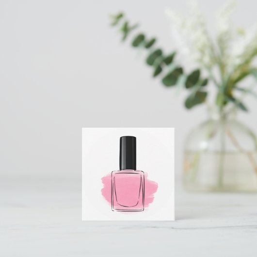 Nägel Quadratische Visitenkarte (Stehend Vorderseite)