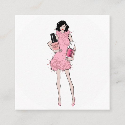 Nägel Quadratische Visitenkarte (Vorderseite)