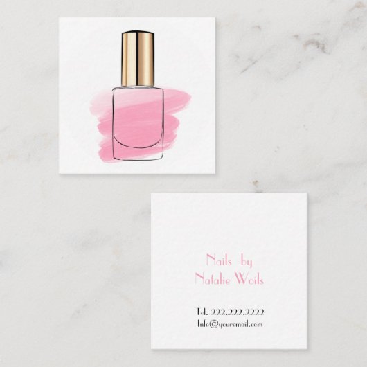 Nägel Quadratische Visitenkarte (Vorne/Hinten)