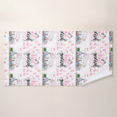 Nägel-Salon mit Dekoration Badehandtuch (Badehandtuch)