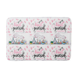 Nägel-Salon mit Dekoration Badematte