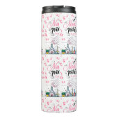 Nägel-Salon mit Dekoration Thermosbecher (Rückseite)