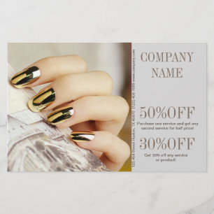 Nagel-Salon mit eleganten Maniküren Flyer