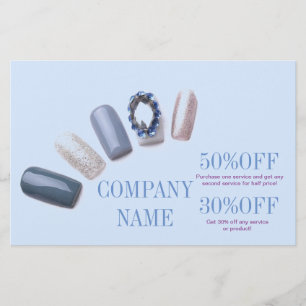 Nagel-Salon mit eleganten Maniküren Flyer