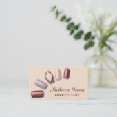 Nagel-Salon mit eleganten Maniküren Visitenkarte (Stehend Vorderseite)