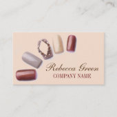 Nagel-Salon mit eleganten Maniküren Visitenkarte (Vorderseite)