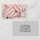 Nagel-Salon mit eleganten Maniküren Visitenkarte (Vorne/Hinten)