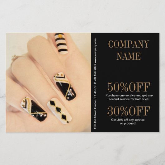 Nagel-Salon mit gürtelig-eleganter Maniküre Flyer (Vorne)