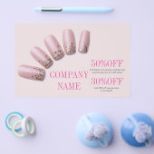 Nagel-Salon mit gürtelig-eleganter Maniküre Flyer (Einzeln)