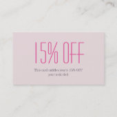 Nagel-Salon mit gürtelig-eleganter Maniküre Rabattkarte (Rückseite)