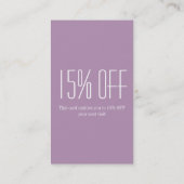 Nagel-Salon mit gürtelig-eleganter Maniküre Rabattkarte (Rückseite)