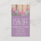 Nagel-Salon mit gürtelig-eleganter Maniküre Rabattkarte (Vorderseite)