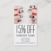 Nagel-Salon mit gürtelig-eleganter Maniküre Rabattkarte (Vorderseite)