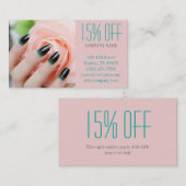 Nagel-Salon mit gürtelig-eleganter Maniküre Rabattkarte (Vorne/Hinten)