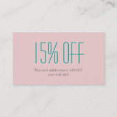 Nagel-Salon mit gürtelig-eleganter Maniküre Rabattkarte (Rückseite)