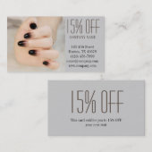 Nagel-Salon mit gürtelig-eleganter Maniküre Rabattkarte (Vorne/Hinten)