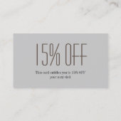 Nagel-Salon mit gürtelig-eleganter Maniküre Rabattkarte (Rückseite)