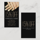 Nagel-Salon mit gürtelig-eleganter Maniküre Rabattkarte (Vorne/Hinten)