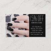 Nagel-Salon mit gürtelig-eleganter Maniküre Rabattkarte (Vorderseite)