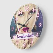 Nagel-Salon Personalizable Wanduhr (Winkel)