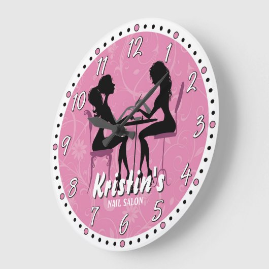 Nagel-Salon Personalizable Wanduhr (Winkel)