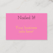 Nagel! Salon Pink Visitenkarte (Rückseite)